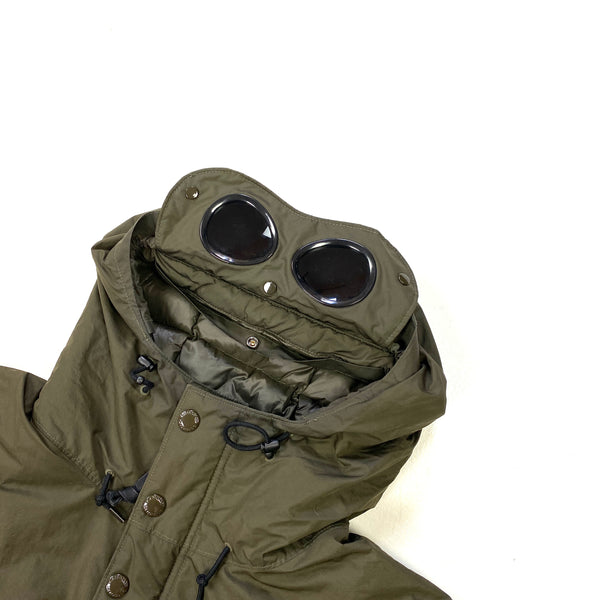 CP Company Olive Micro M Down Goggle Jacket