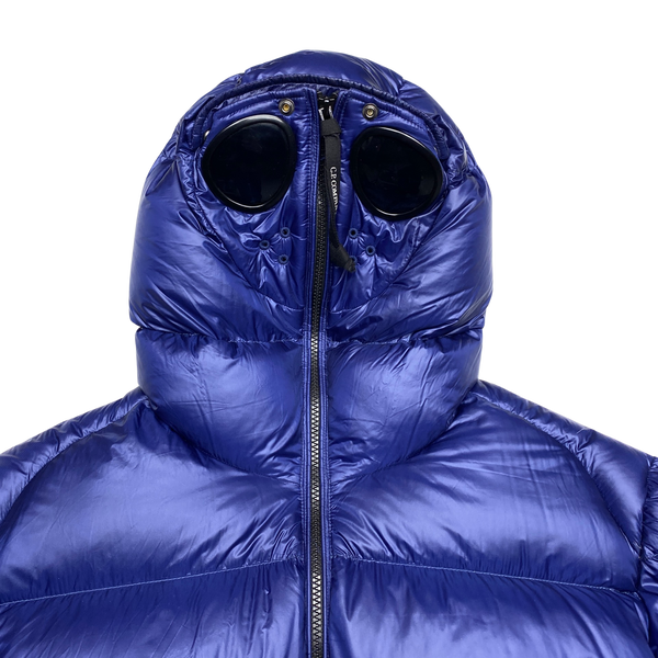 CP Company Blue D Down Shell Goggle Puffer Jacket