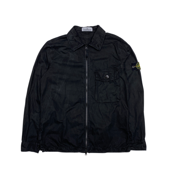 Stone Island 2020 Black Cotton Overshirt