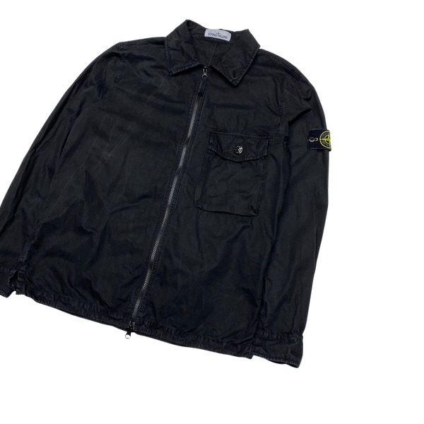 Stone Island 2020 Black Cotton Overshirt
