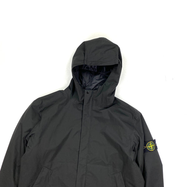 Stone Island Black Gore Tex Primaloft Lined Hooded Jacket