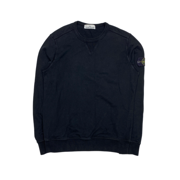 Stone Island 2018 Black Cotton Crewneck Sweatshirt