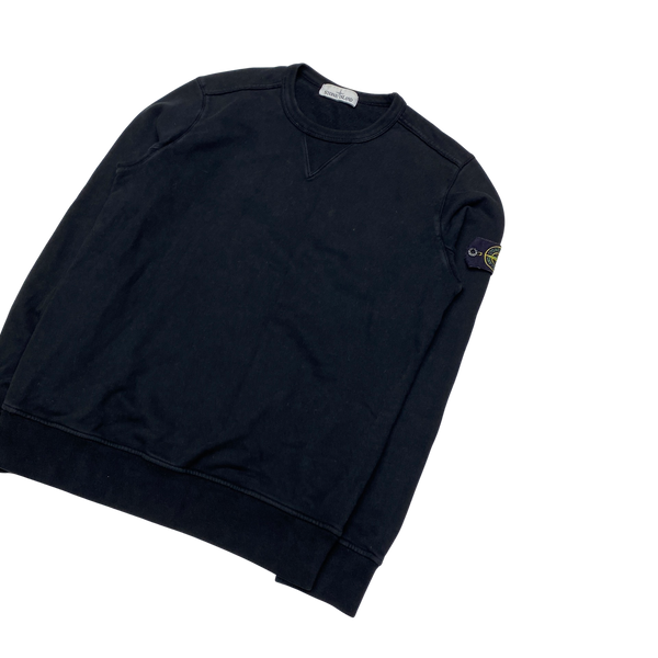 Stone Island 2018 Black Cotton Crewneck Sweatshirt