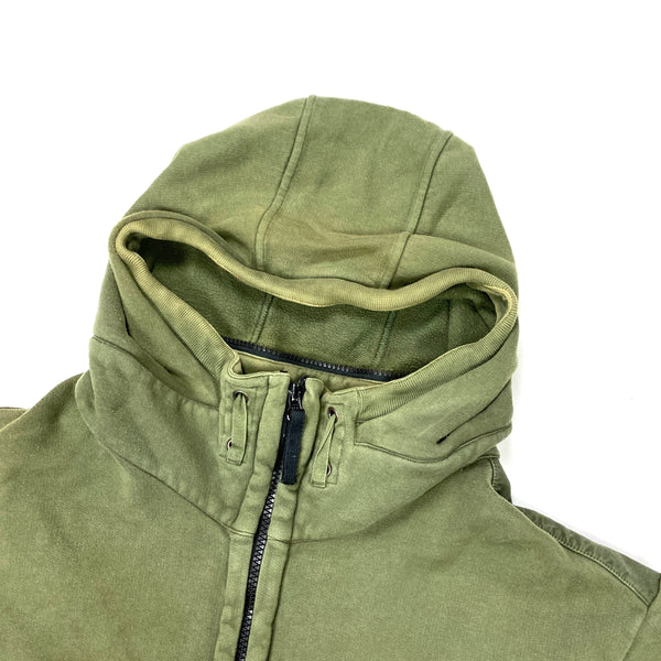 Stone Island Thick Cotton Olive Hooded Jumper