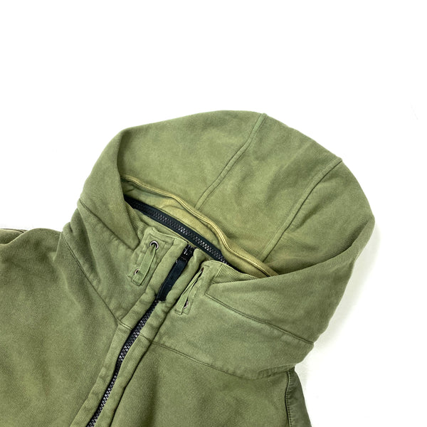 Stone Island Thick Cotton Olive Hooded Jumper