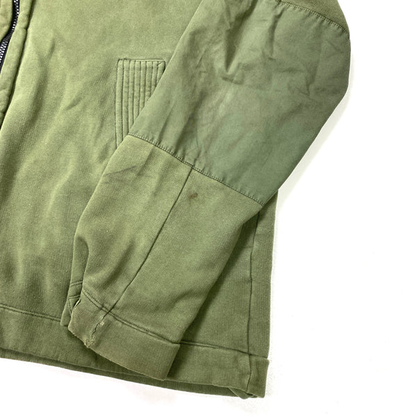 Stone Island Thick Cotton Olive Hooded Jumper