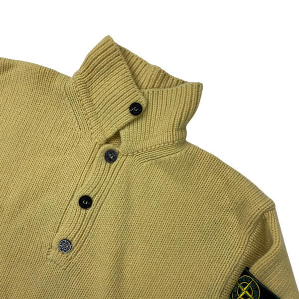 Stone Island 1996 Yellow Wool Knitted Pullover