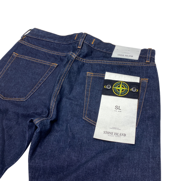 Stone Island 2018 Slim Fit Dark Wash Denim Jeans