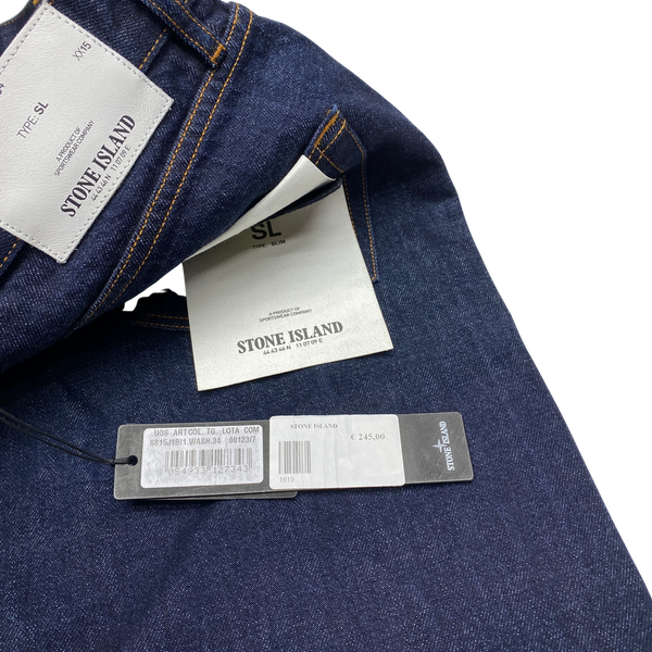 Stone Island 2018 Slim Fit Dark Wash Denim Jeans