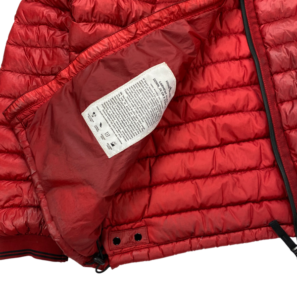 Stone Island Red Garment Dyed Down Puffer Jacket