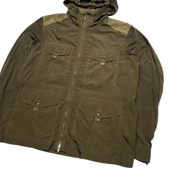 CP Company Khaki Multipocket Nylon Goggle Jacket