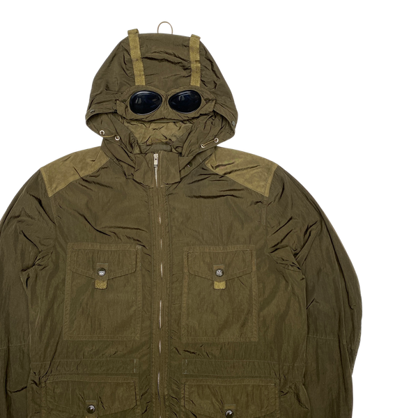 CP Company Khaki Multipocket Nylon Goggle Jacket