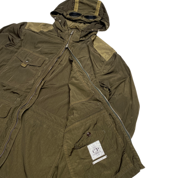 CP Company Khaki Multipocket Nylon Goggle Jacket