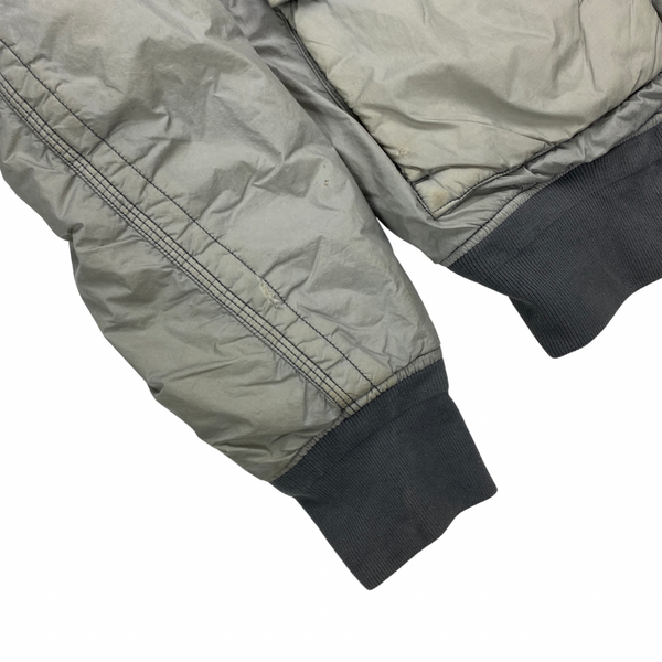 Stone Island Grey Garment Dyed Nylon Tela Quilted Jacket