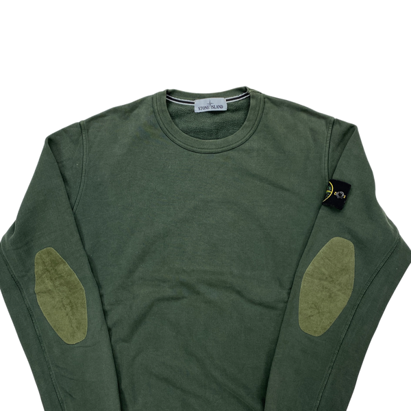 Stone Island Dark Green Cotton Crewneck Sweatshirt