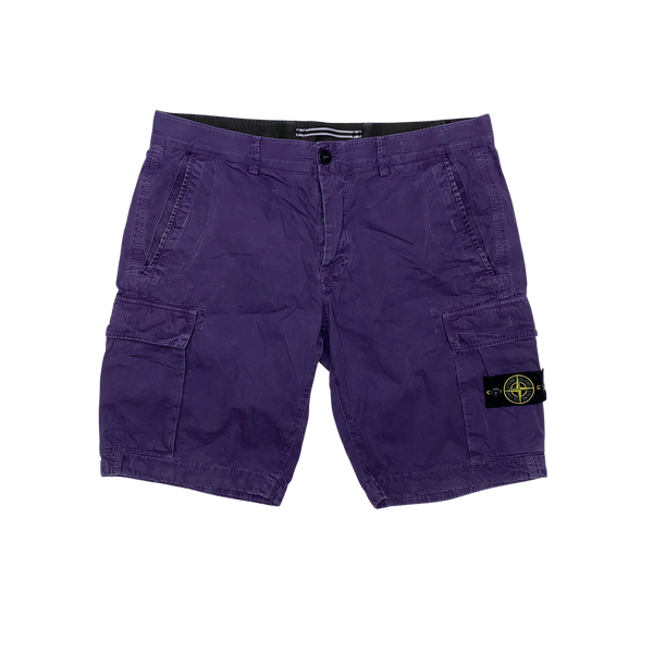 Stone Island 2015 Purple Cotton Cargo Trousers