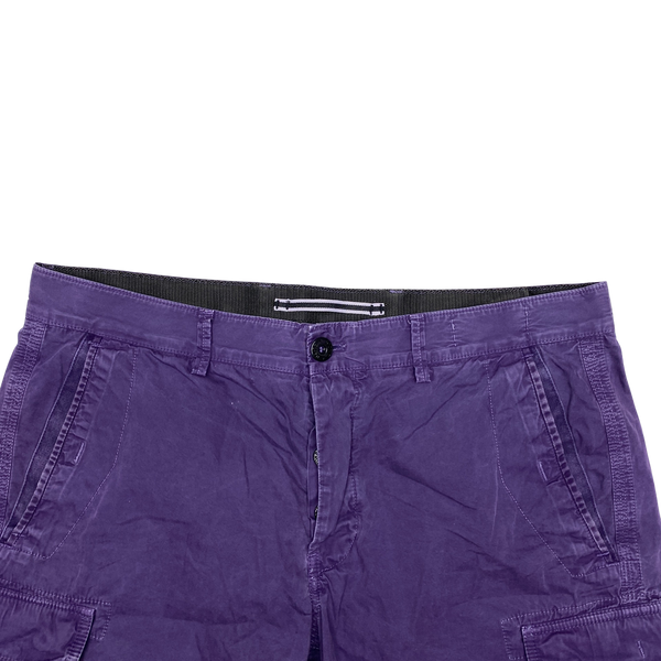 Stone Island 2015 Purple Cotton Cargo Trousers
