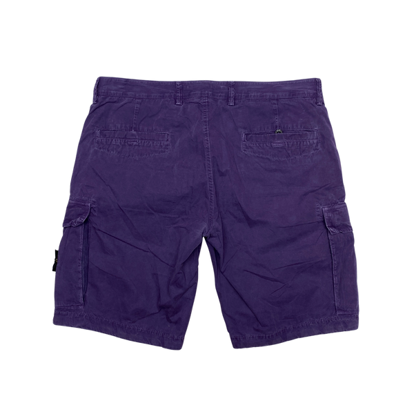 Stone Island 2015 Purple Cotton Cargo Trousers