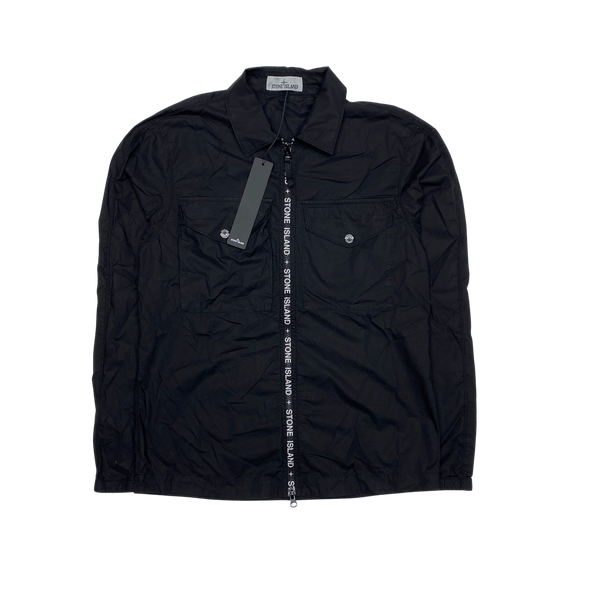 Stone Island 2022 Spellout Text Zipped Overshirt