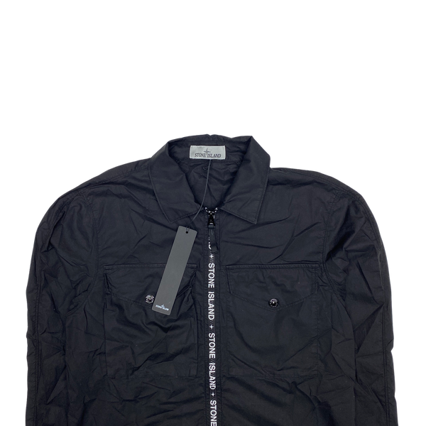 Stone Island 2022 Spellout Text Zipped Overshirt