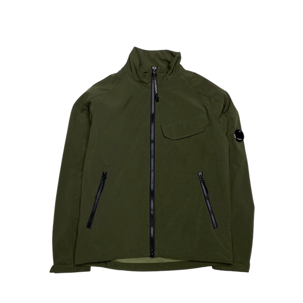 CP Company Khaki Green Soft Shell Lens Viewer Jacket