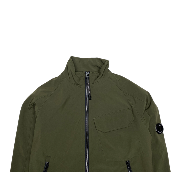 CP Company Khaki Green Soft Shell Lens Viewer Jacket