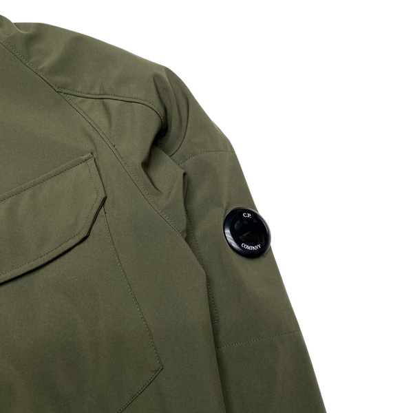 CP Company Khaki Green Soft Shell Lens Viewer Jacket