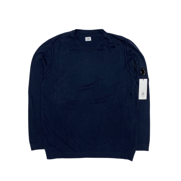 CP Company Navy Cotton Knit Crewneck