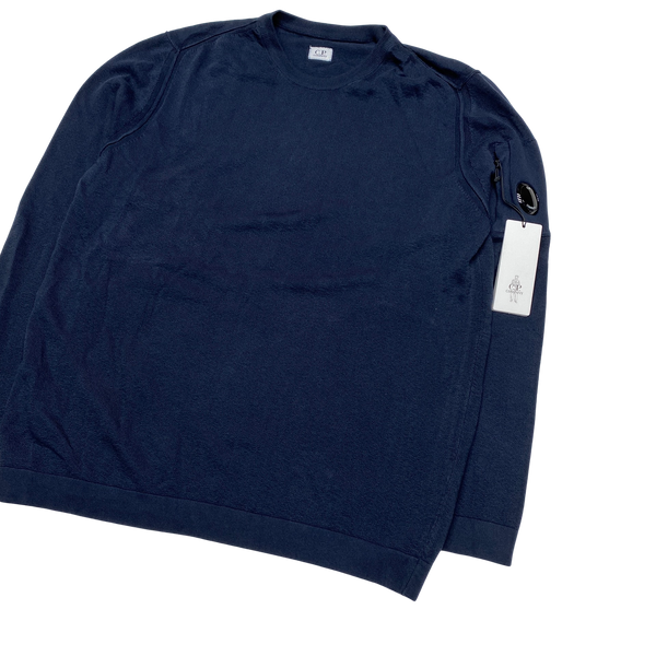 CP Company Navy Cotton Knit Crewneck