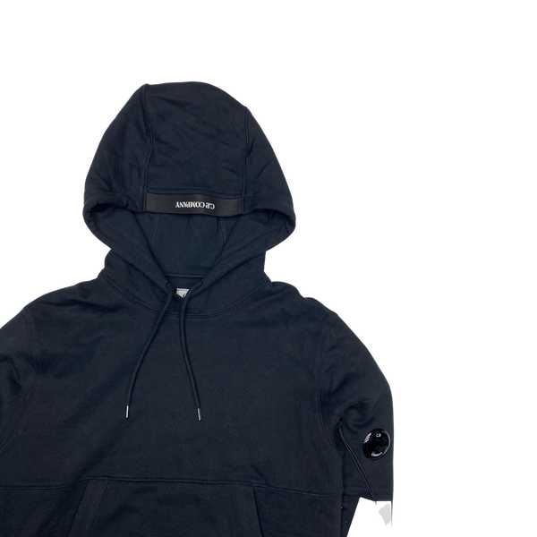 CP Company Black Cotton Pullover Hoodie