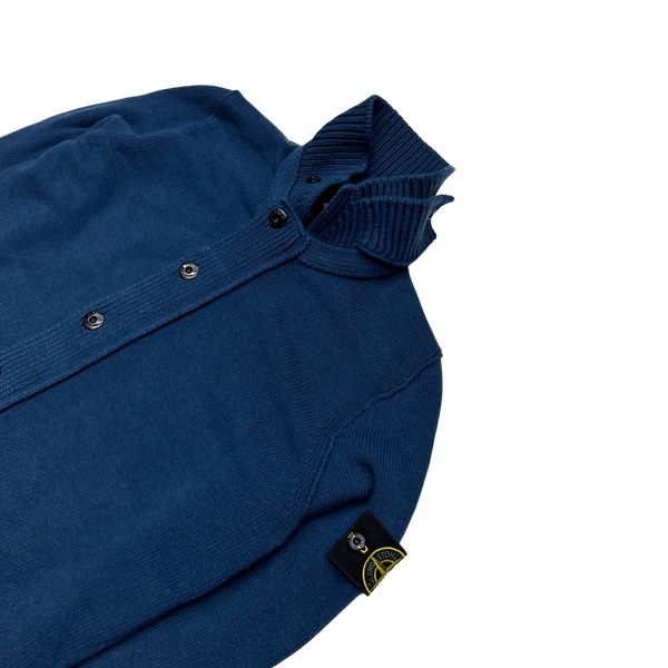 Stone Island 2013 Blue Cardigan Knit Jumper