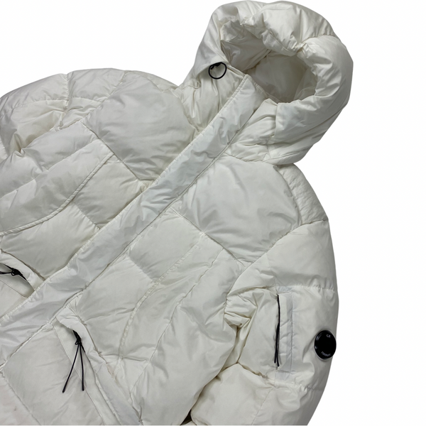 CP Company White Nycra Down Filled Parka Jacket