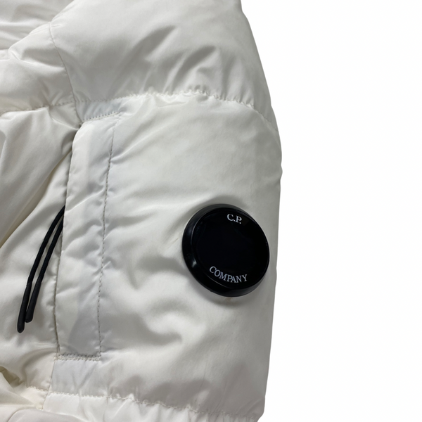 CP Company White Nycra Down Filled Parka Jacket