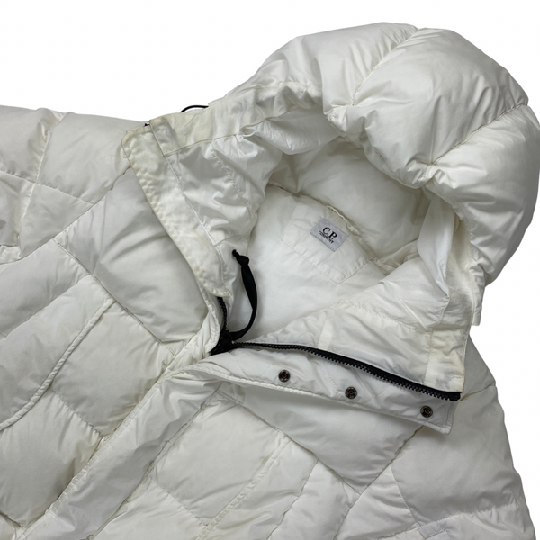 CP Company White Nycra Down Filled Parka Jacket