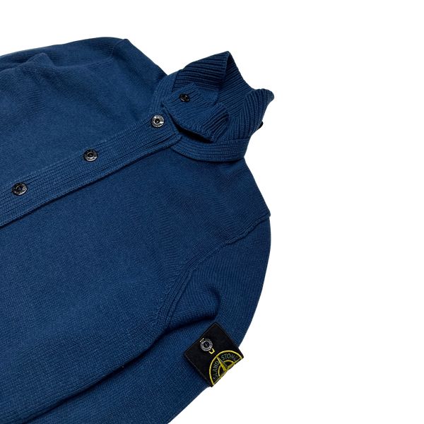 Stone Island 2013 Blue Cardigan Knit Jumper