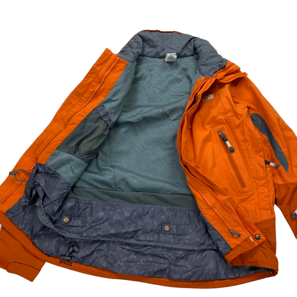 North Face Two Tone Orange Waterproof Ski Jacket