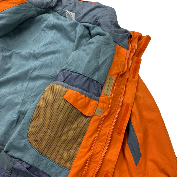 North Face Two Tone Orange Waterproof Ski Jacket