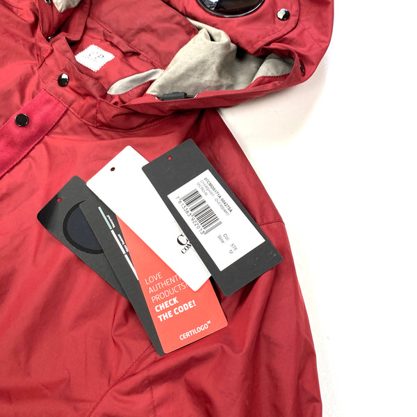CP Company Red Nylon Goggle Overshirt Jacket