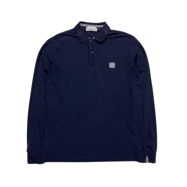 Stone Island Dark Navy Longsleeve Polo Shirt