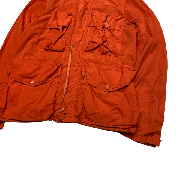 CP Company Orange Chrome Shimmer Goggle Multi Pocket Jacket
