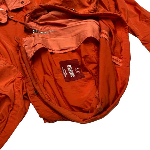 CP Company Orange Chrome Shimmer Goggle Multi Pocket Jacket