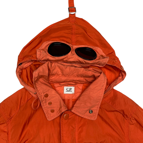 CP Company Orange Chrome Shimmer Goggle Multi Pocket Jacket