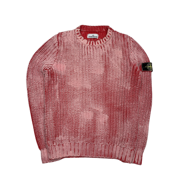 Stone Island 2017 Hand Corrosion Cable Knit Jumper