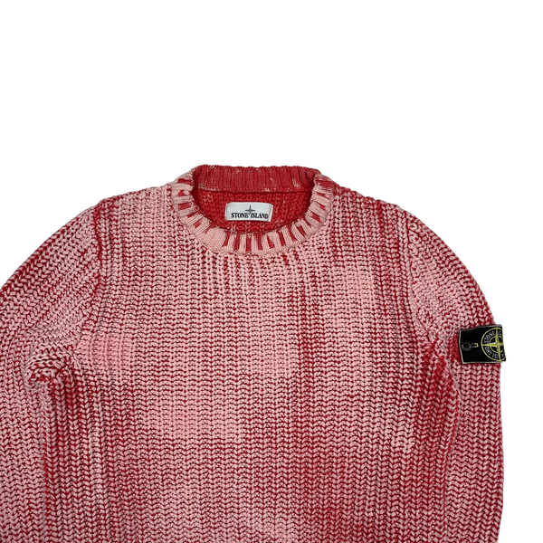 Stone Island 2017 Hand Corrosion Cable Knit Jumper