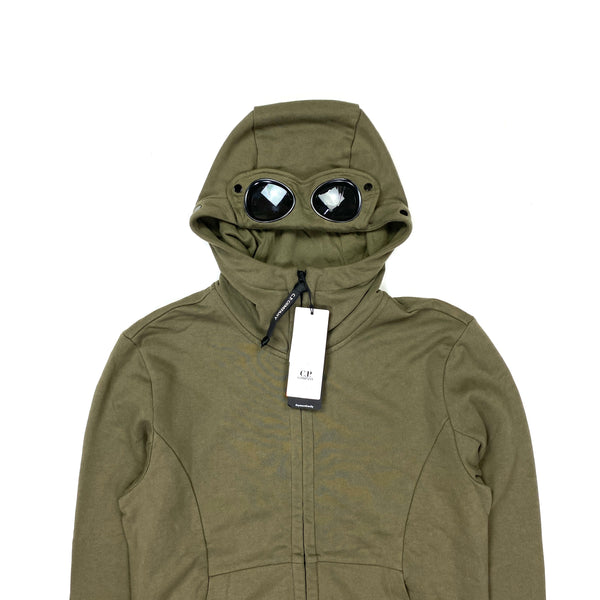 CP Company Olive Green Goggle Cotton Hoodie