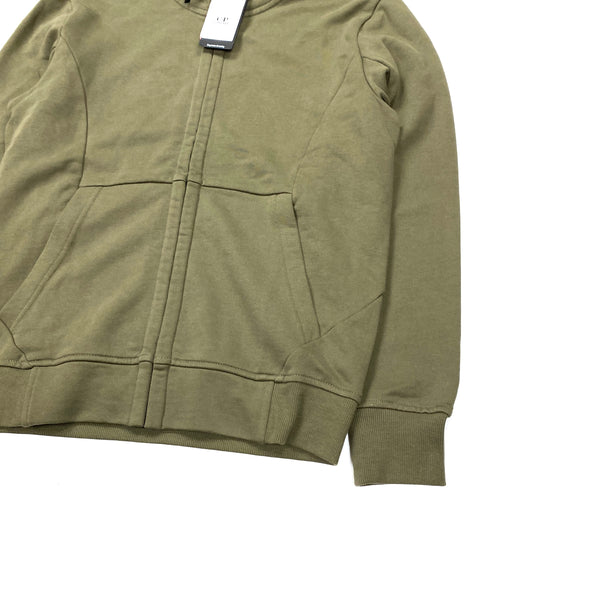 CP Company Olive Green Goggle Cotton Hoodie