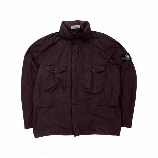 Stone Island Aubergine Purple David Tela Light-TC Multipocket Jacket