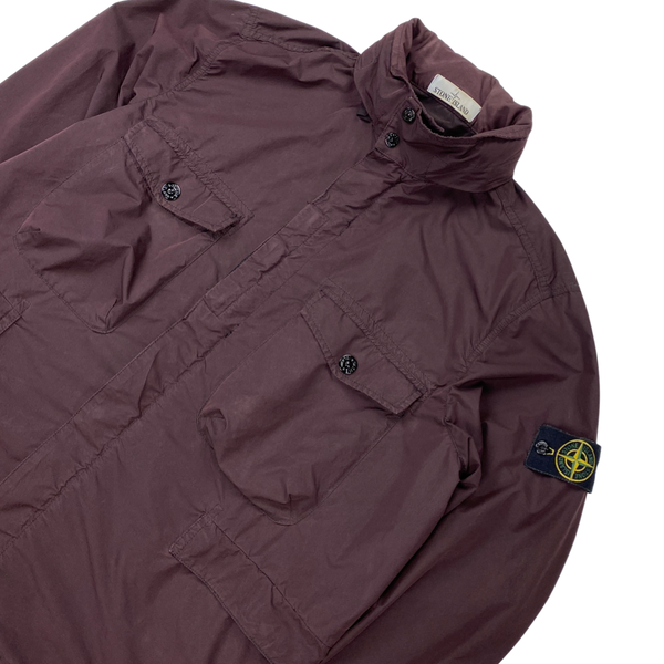 Stone Island Aubergine Purple David Tela Light-TC Multipocket Jacket