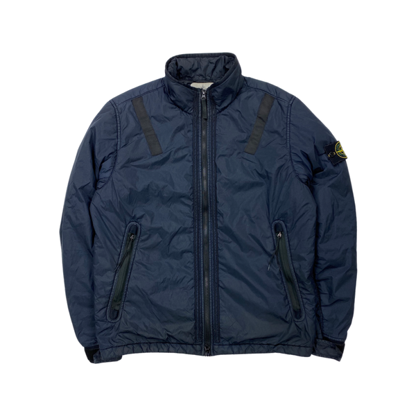 Stone Island Navy Garment Dyed Crinkle Reps Jacket