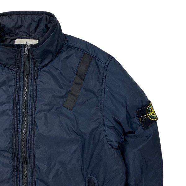 Stone Island Navy Garment Dyed Crinkle Reps Jacket
